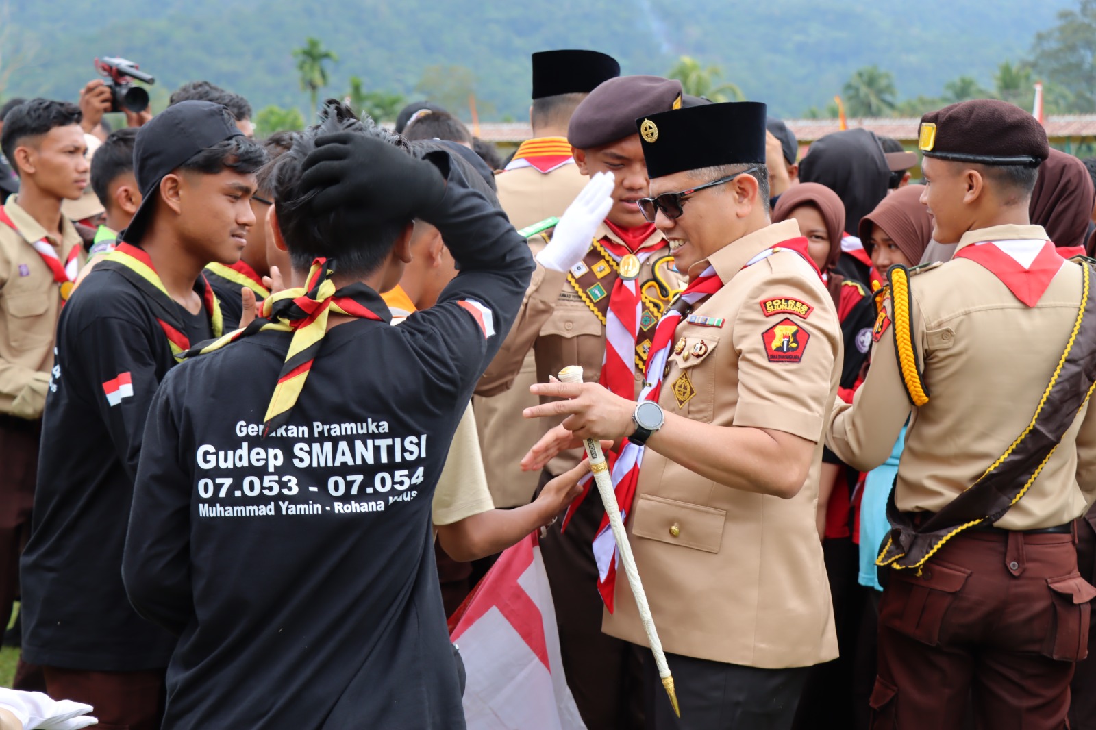 Kapolres Sijunjung mengikuti Upacara Hari Pramuka Ke-63 Tahun 2024