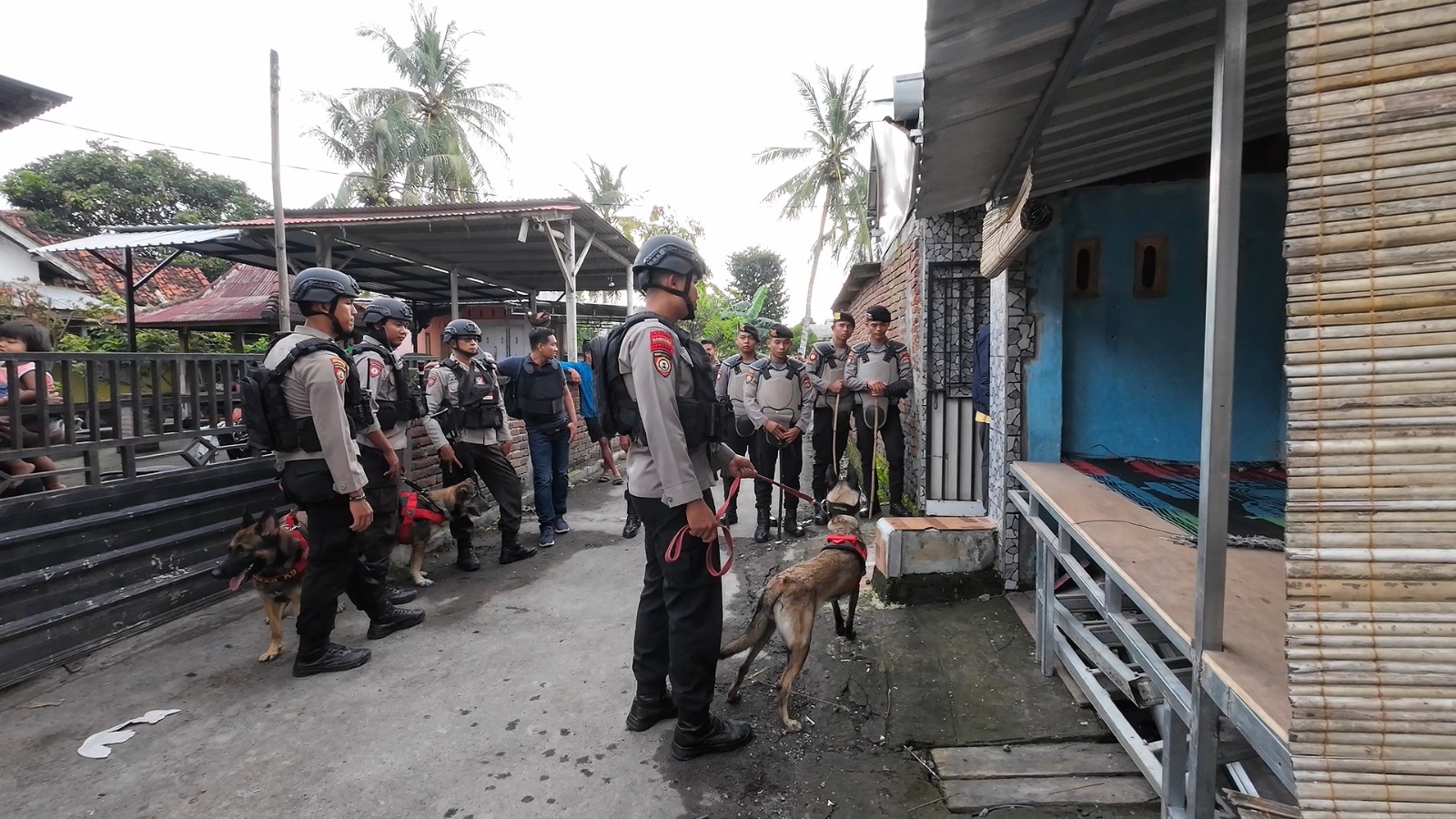 *Kerahkan unit K-9, Polda NTB gerebek kampung narkoba dan Amankan 29,72 Gram Sabu* 