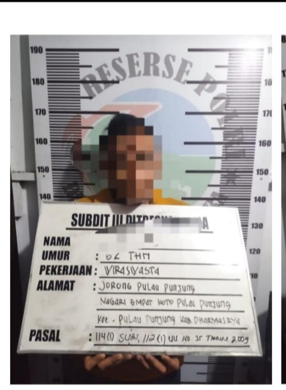 Ditresnarkoba Polda Sumbar  Tangkap Dua Pelaku Tindak Pidana Narkotika Jenis Sabu di Dharmasraya