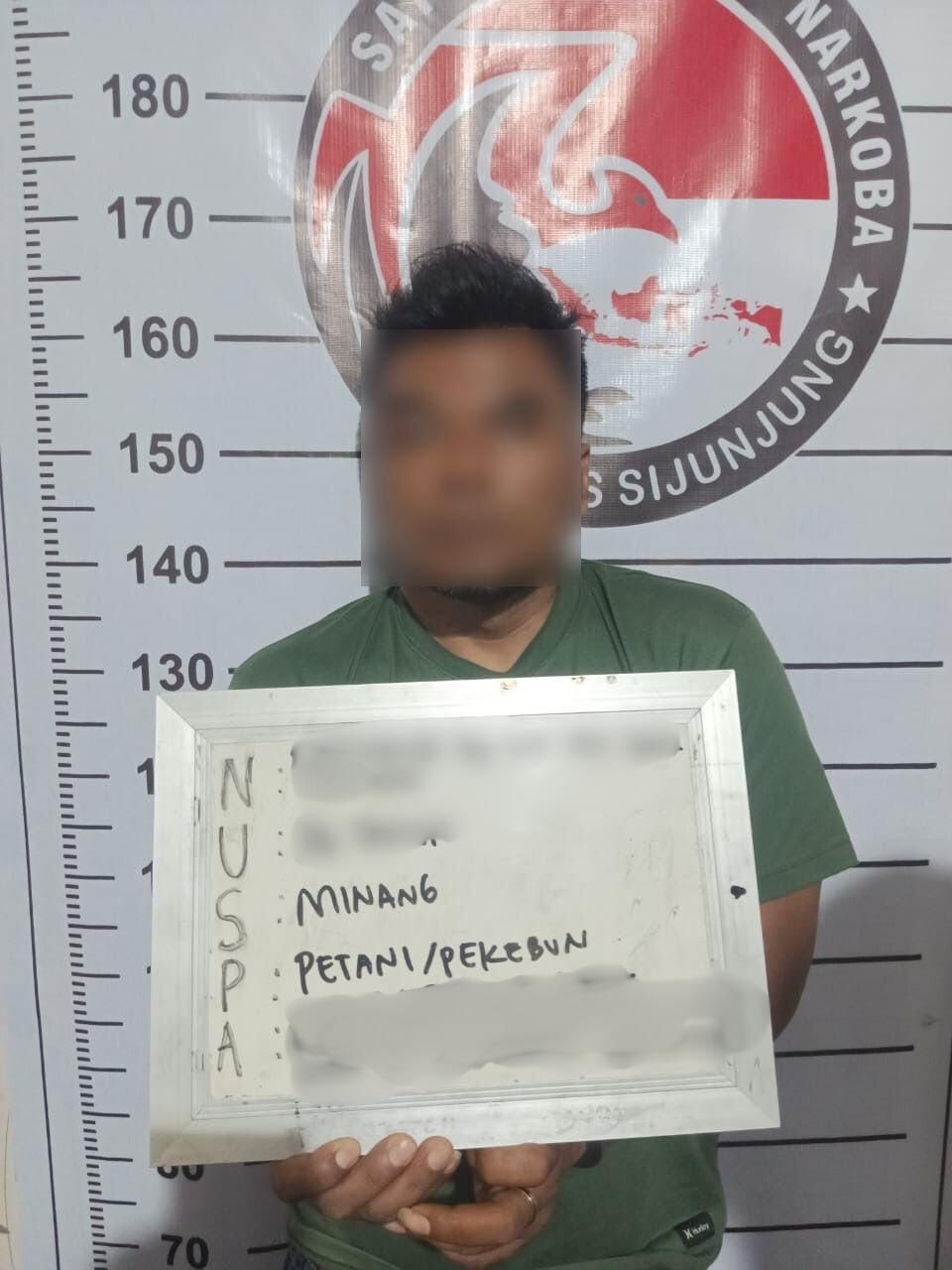 Polres Sijunjung Tangkap Pengedar Narkoba, 14,23 Gram Sabu Disita